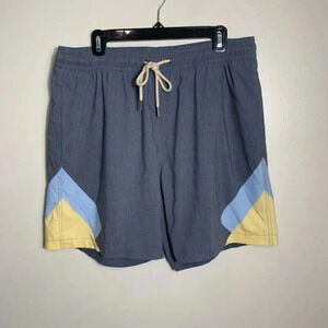 Fair Harbor Bayberry Swim Trunk Mens Size 2X Blue Lined Pockets Vacation